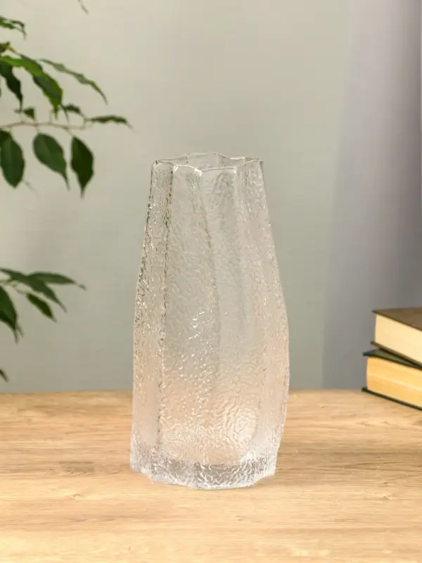 Ваза стекло настольная "Дженис" 25х12х8 см, прозрачный