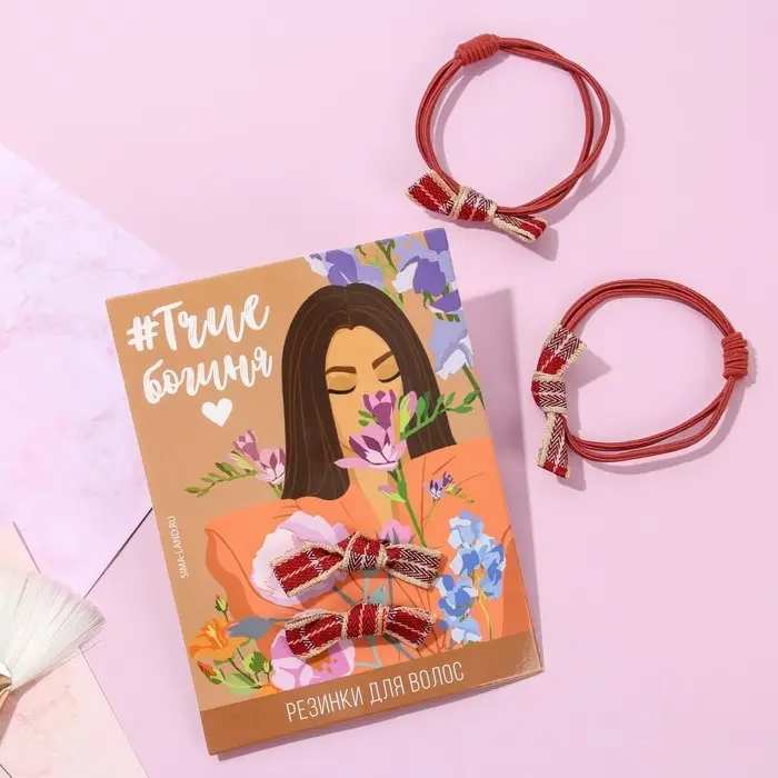 Резинки бант для волос &laquo;Богиня&raquo;, 2 шт.