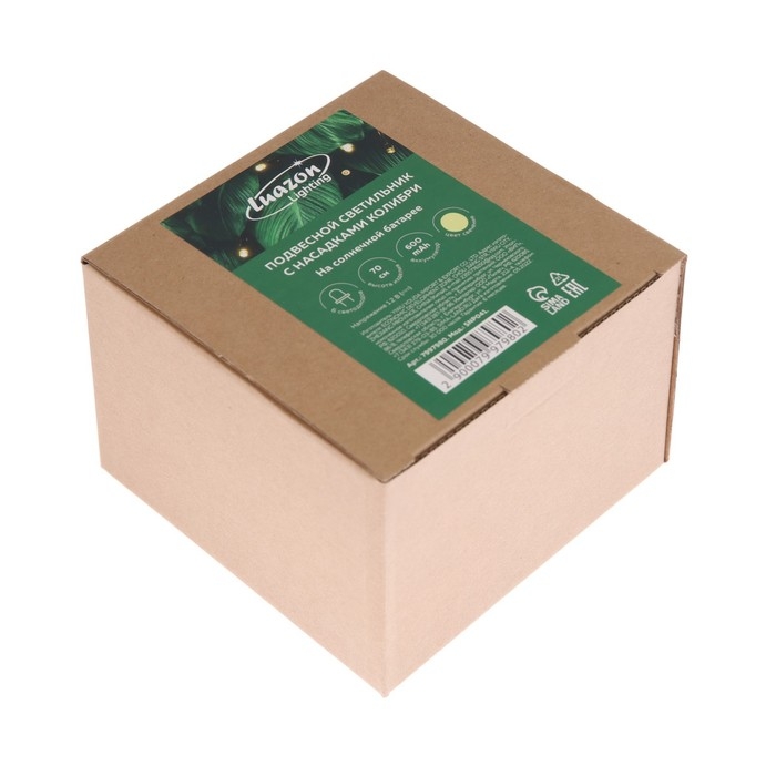 Садовый светильник на солнечной батарее &laquo;Колибри&raquo;, 12.5&times;86&times;12.5 см, 6 LED, свечение тёплое белое