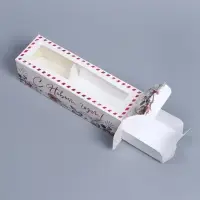 Коробка новогодняя для макарун &laquo;С Новым годом&raquo; 18&times;5.5&times;5.5 см