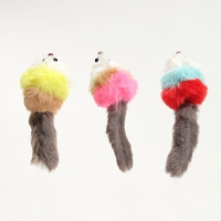 Мышь из искусственного меха, до 17 см с хвостом, микс цветов Мышь из искусственного меха, до 17 см с хвостом, микс цветов