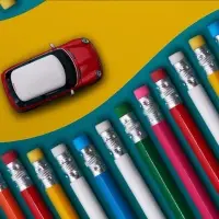 Карандаш простой Hand Friend с ластиком, желтый