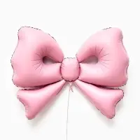 Воздушный шар фольгированный 50" "Бант" цвет розовый матовый