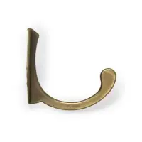 Крючок мебельный ТУНДРА TKO026, однорожковый, бронза, 20 шт.