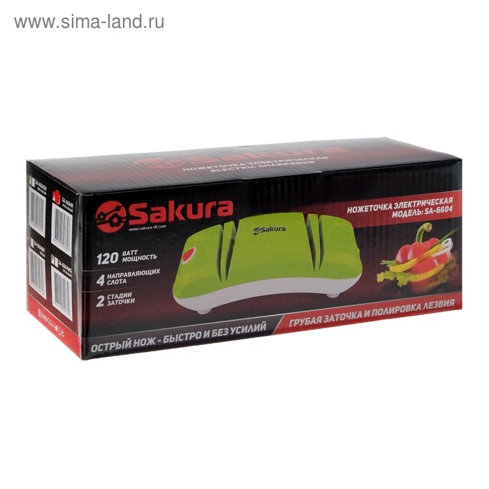 Точилка для ножей Sakura SA-6604R, электрическая, 120 Вт, красная Точилка для ножей Sakura SA-6604R, электрическая, 120 Вт, красная