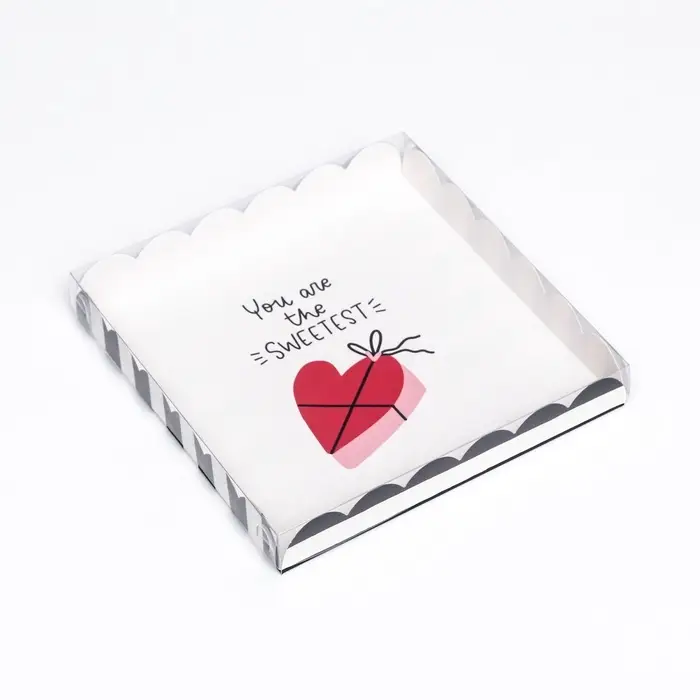 Коробка для печенья, 21&times;21&times;3 см, Сердце