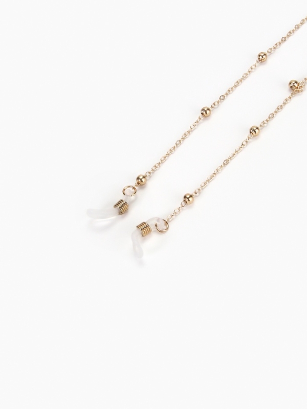 Цепочка для очков, шнурок на шею 65 см, золото