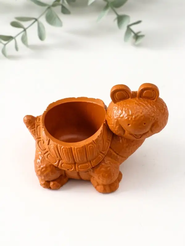 Фигура с подставкой для мелочей &laquo;Черепаха&raquo;, 7.5&times;10&times;6 см, красная глина