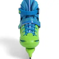 Коньки детские раздвижные BlackAqua, р. 26-29, для фитнеса, зелёные, синие