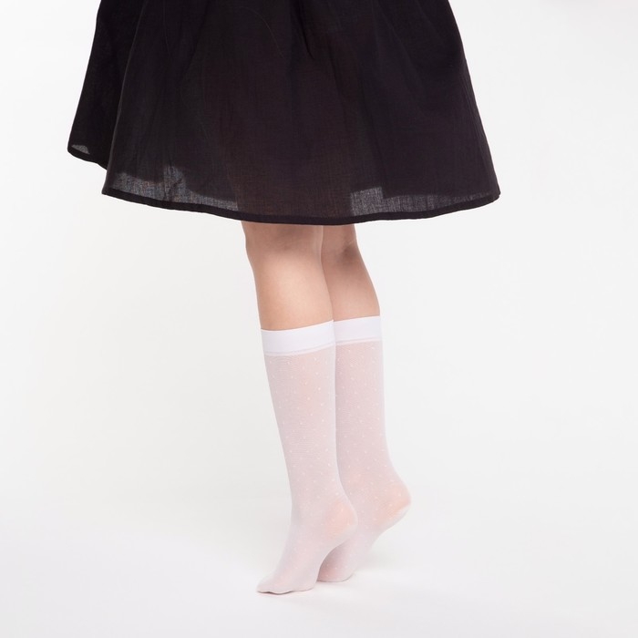 Гольфы детские, цвет белый, размер 20-22 (32-35)