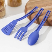 Набор кухонных принадлежностей Доляна &laquo;Глори&raquo;, 3 шт, цвет синий