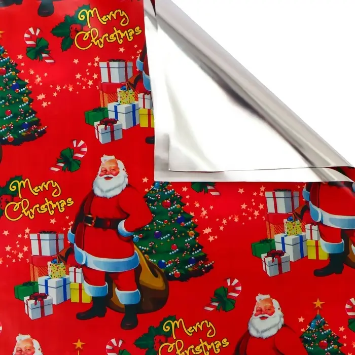 Пленка упаковочная для подарков, металлизированная, 35мкм "Подарки к НГ&ldquo;, 50х70см