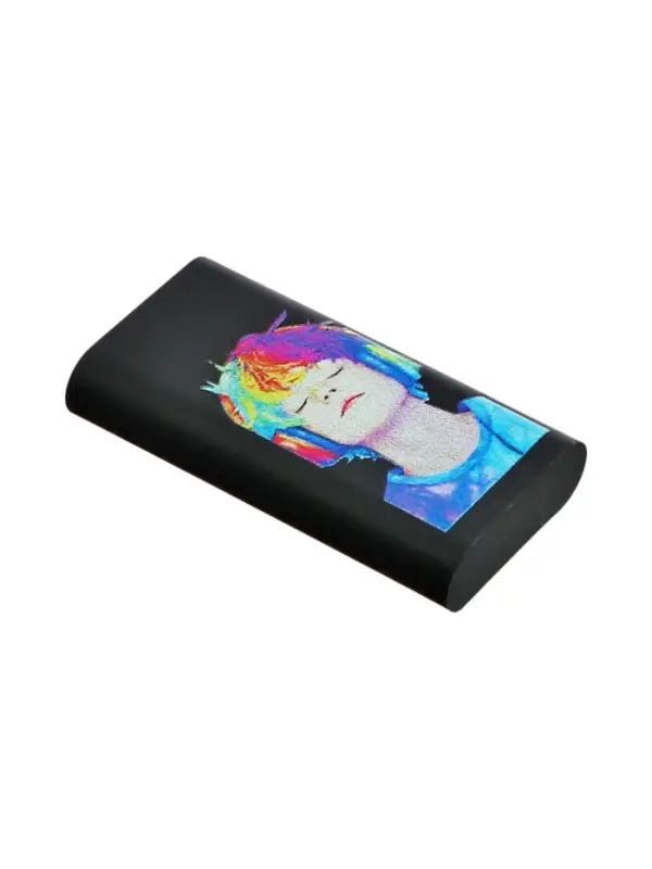 Ластик, термопластичная резина, 46&times;25&times;9 мм, черный с дизайном, МИКС