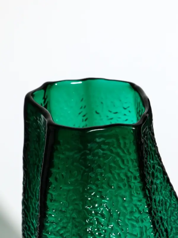 Ваза стекло настольная "Дженис" 25х12х8 см, зелёный