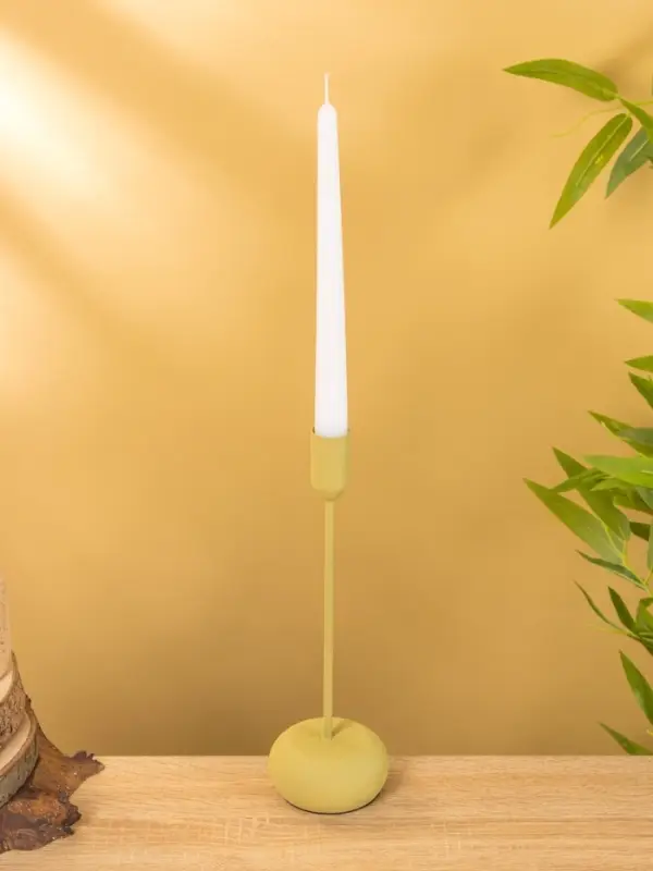 Подсвечник на 1 свечу текстурный "Оливковый" 8х8х25,5 см