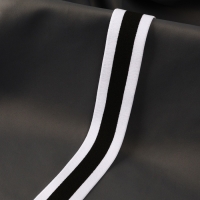 Резинка тканая, мягкая, 40 мм, 4,5 &plusmn; 1 м, цвет чёрный/белый