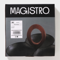 Менажница фарфоровая 3 ячейки Magistro &laquo;Галактика&raquo;, 24,5&times;24,5&times;13,5 см, цвет чёрный