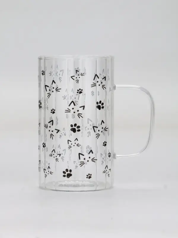 Кружка стеклянная &laquo;Кот&raquo;, 350 мл