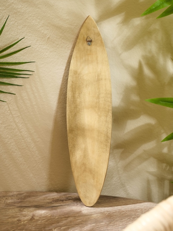 Панно "Доска для сёрфа "Клевер" дерево 40х11 см