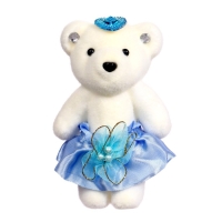 Игрушка из пенопласта &laquo;Мишка в юбочке&raquo;, на ушках камушки, цвета МИКС
