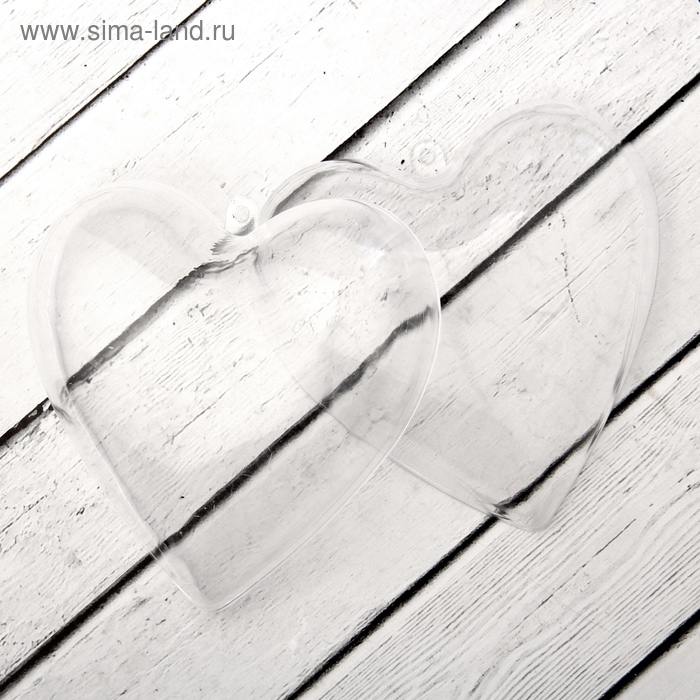Заготовка-подвеска, раздельные части &laquo;Сердце&raquo;, размер собранной фигуры &mdash; 10 &times; 9 &times; 5 см