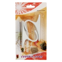 Крючок для штор CAPPIO KS101, однорожковый, цвет белый, 2 шт. Крючок для штор CAPPIO KS101, однорожковый, цвет белый, 2 шт.