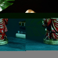 Фигура "Хотей веселый" бронза красный, 19,5х17х30см Фигура "Хотей веселый" бронза красный, 19,5х17х30см