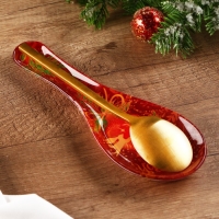 Подставка под ложку новогодняя Дорого внимание &laquo;Успеха&raquo;, 21,4 х 7,5 см, стекло