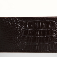 Ключница карманная на молнии, TEXTURA, длина 14 см, кольцо, цвет коричневый