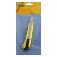 Нож универсальный ТУНДРА, пластиковый корпус, металлическая направляющая, 9 мм