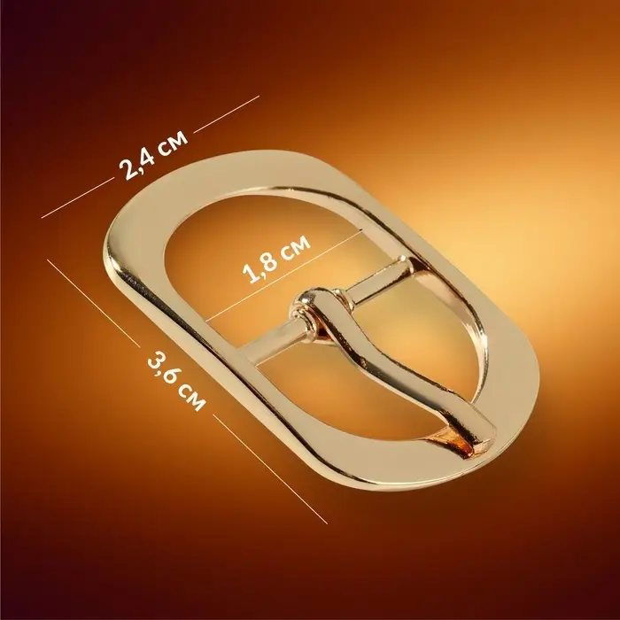 Пряжка для ремня, 3.6&times;2.4 см, 18 мм, цвет золотой