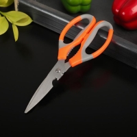 Ножницы кухонные Доляна &laquo;Драйв&raquo;, 22 см, с открывалкой для бутылки, цвет МИКС