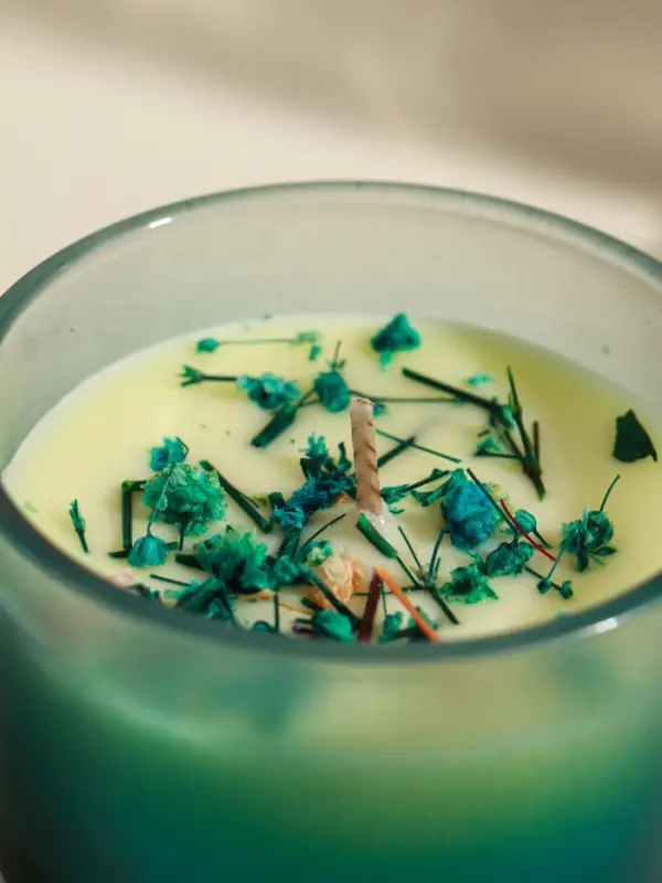 Свеча ароматическая в стакане "Aroma botanical" сухоцветы зелень, роза 7,5х7,5х5 см