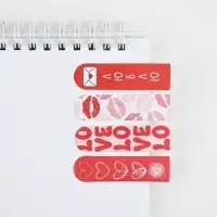 Стикеры-закладки с липким слоем 4 шт, 20 л  "С любовью"