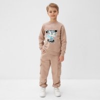 Свитшот детский MINAKU, цвет бежевый, рост 164 см Свитшот детский MINAKU, цвет бежевый, рост 164 см