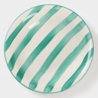 Тарелка глубокая Доляна "Райе" 21см, 21х5, цвет зеленый