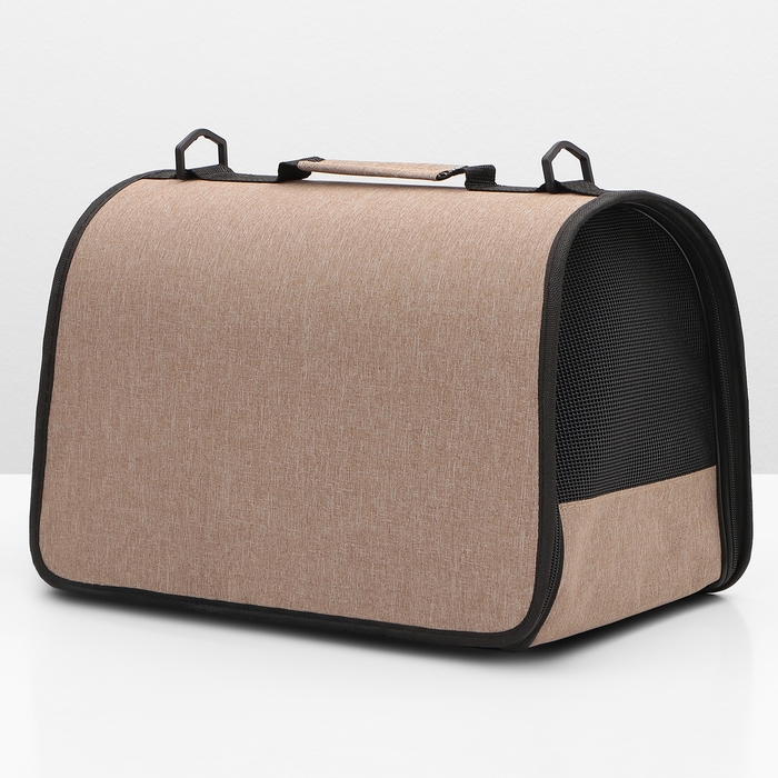 Сумка-переноска с органайзером и иллюминатором, 43 х 24 х 28 см, серая