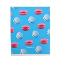 Тетрадь 48 листов в клетку Calligrata "Макарун", обложка мелованный картон, блок офсет, МИКС