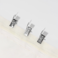 Зажим для штор, 32 &times; 11 мм, 20 шт, цвет серебряный