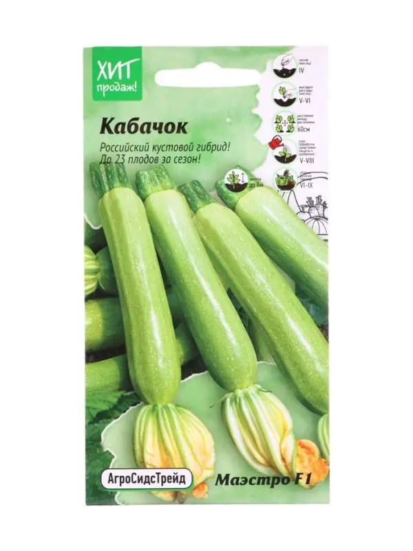 Семена Кабачок Маэстро F1 кустовой 1 г