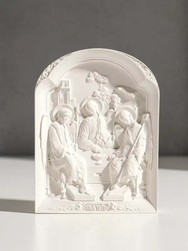 Икона с подвесом "Святая троица", размер 12х9х2 см, гипс