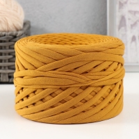 Трикотажная пряжа, ширина 7-9 мм, 100м/295 гр&plusmn;10% (18 - горчица)