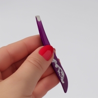 Пинцет скошенный, узкий, 9 см, цвет МИКС Пинцет скошенный, узкий, 9 см, цвет МИКС