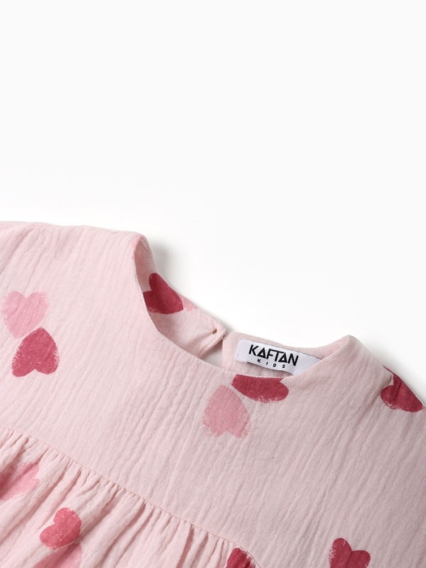 Платье детское KAFTAN "Сердечки" рост 122
