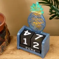 Календарь настольный &laquo;Ананас&raquo;, 10.5&times;5.5&times;19.5 см, дерево, сине-зелёный