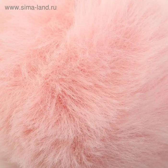 Помпон искусственный мех "Нежно-розовый" d=7 см