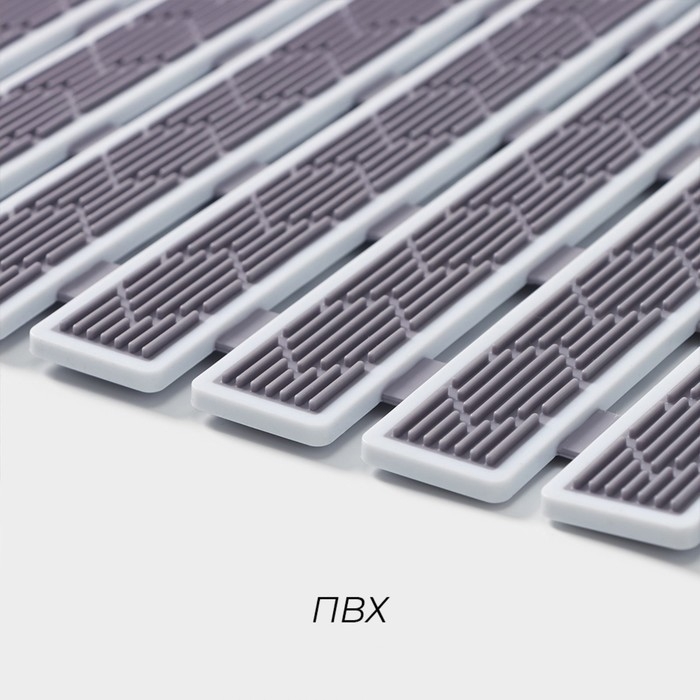 Коврик противоскользящий в ванну на присосках SAVANNA, 40&times;68 см, цвет серый