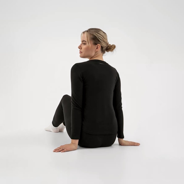 Термобельё женское Resport, комплект: лонгслив, лосины, р. 42, цвет чёрный