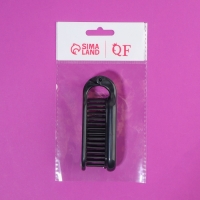 Расчёска массажная, складная, с зеркалом, 3 &times; 10 см, цвет чёрный