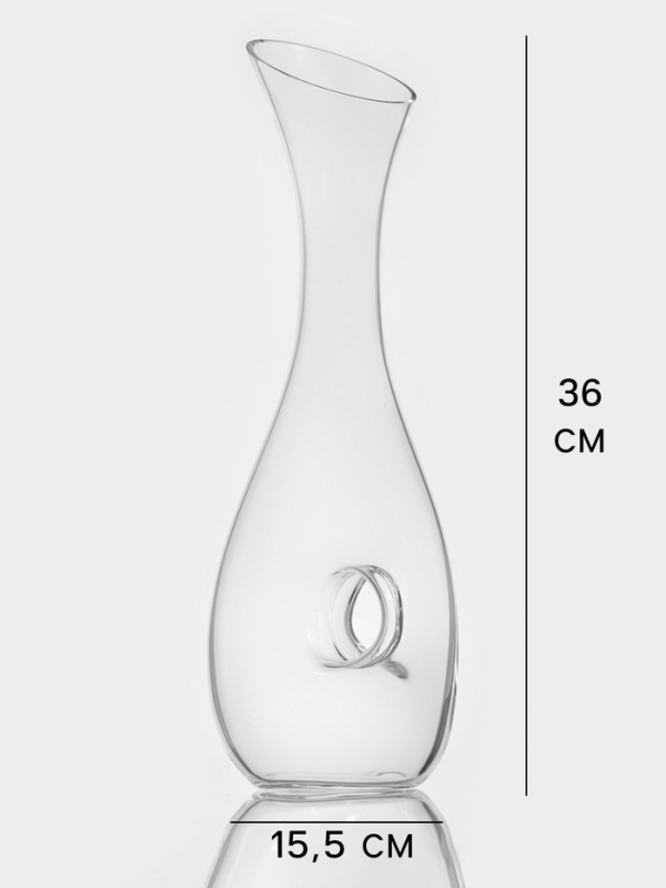 Декантер для вина Magistro «Рислинг», 1,1 л, 15,5×10×36 см, стекло, прозрачный Декантер для вина Magistro «Рислинг», 1,1 л, 15,5×10×36 см, стекло, прозрачный
